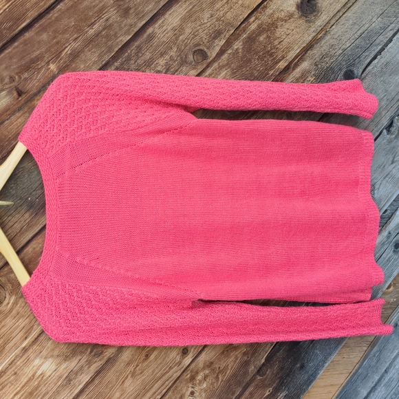 Jones of New York tunic sweater bright coral Medium - Picture 5 of 8